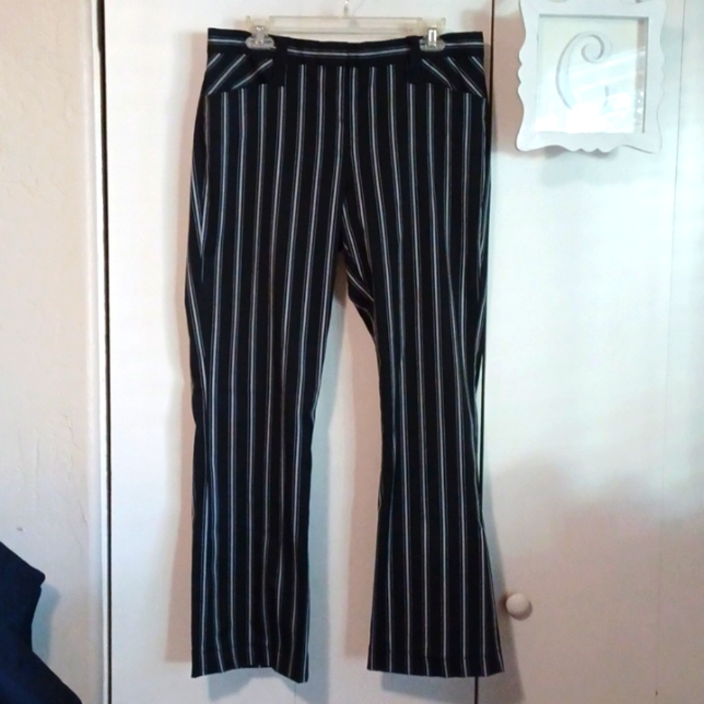 Armani EXCHANGE, Black pin striped slacks. SZ. 10.